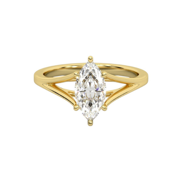 2.00 Carat Marquise Cut Diamond 14K Solid Gold Solitaire Engagement Ring