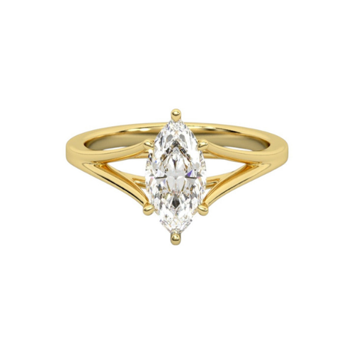 2.00 Carat Marquise Cut Diamond 14K Solid Gold Solitaire Engagement Ring