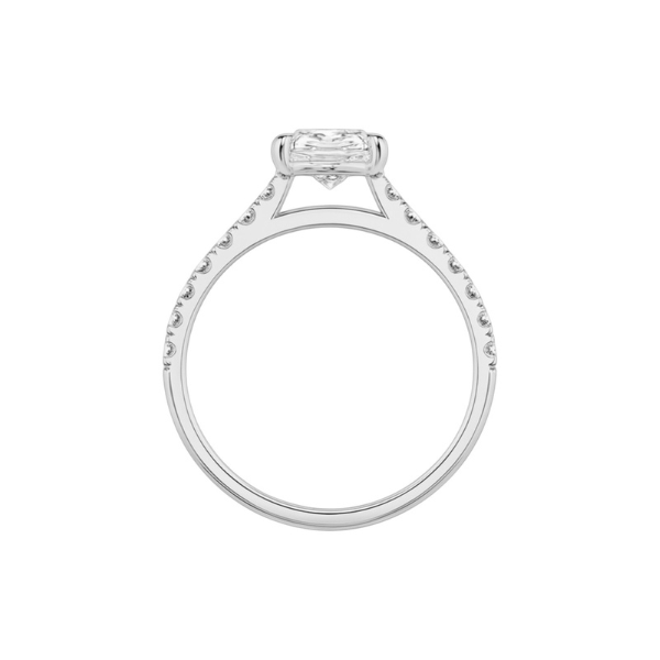 2 Carat Pear Shape Cathedral Setting 14K Solid Gold Diamond Engagement Ring